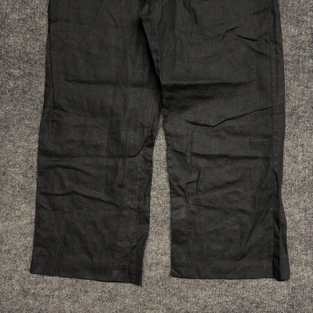 Athleta Black Straight-Leg Drawstring Pants with Front Slit - Picture 4 of 16